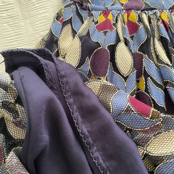 Anthropologie - stunning Fall colors,  size 14, sleeveless, geometric design. - Picture 5 of 7